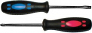 FIT Отвертка двухцветная черно-синяя ручка 8х200 мм шлиц